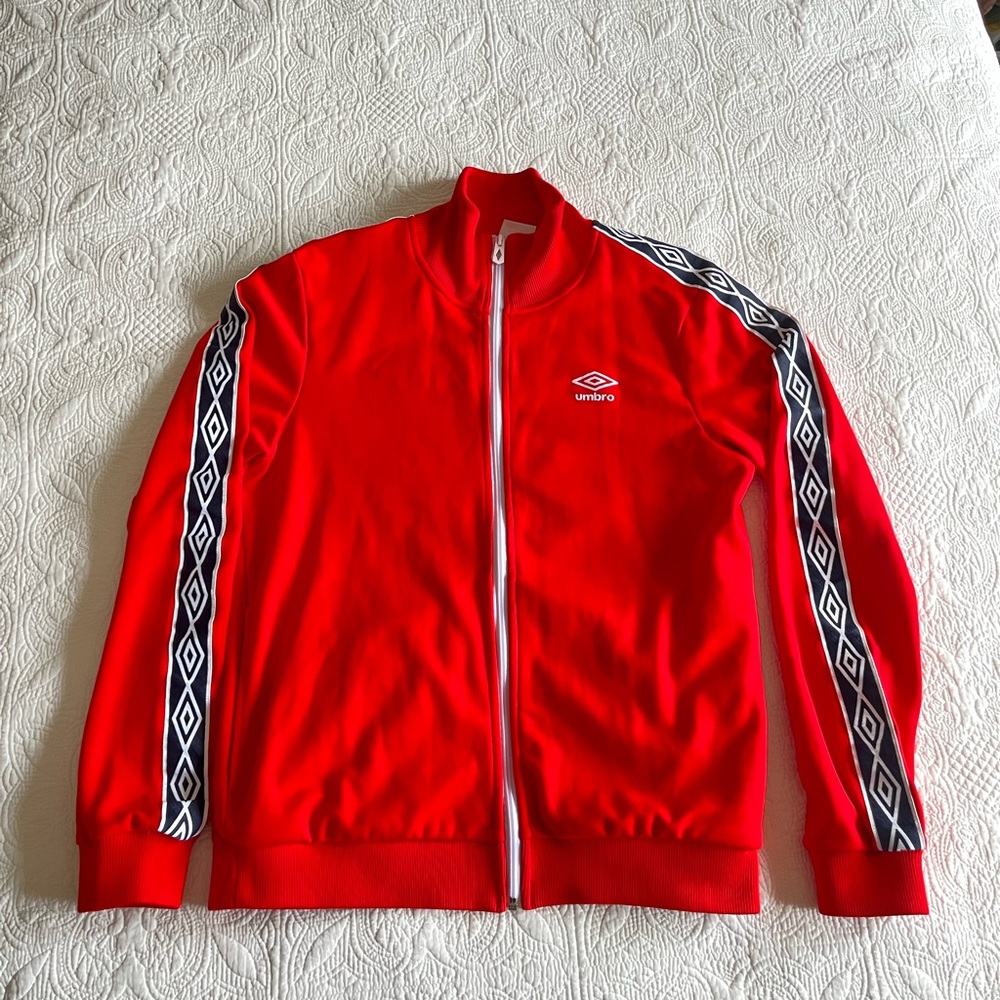 Umbro Red Athletic Jacket with Logo Print